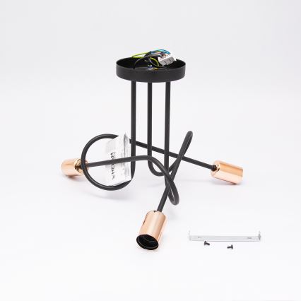 LED felületre szerelt csillár OXFORD 3xE27/15W/230V fekete