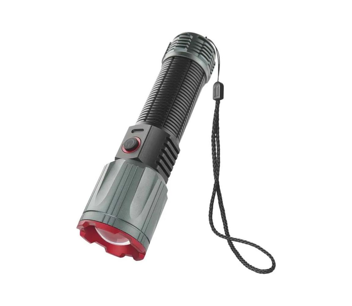 LED fém újratölthető zseblámpa LED/5V 3000 lm 5000 mAh IP43 P3122