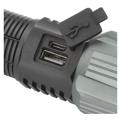 LED fém újratölthető zseblámpa LED/5V 3000 lm 5000 mAh IP43