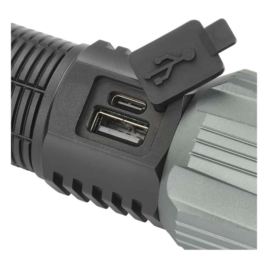 LED fém újratölthető zseblámpa LED/5V 3000 lm 5000 mAh IP43