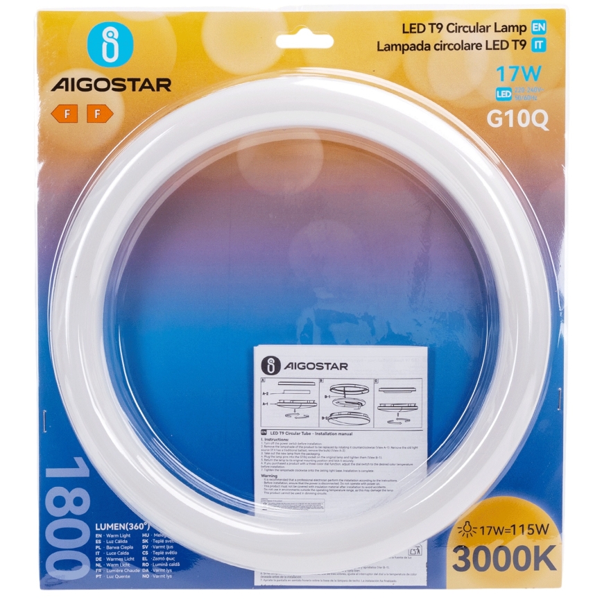 LED fénycső G10q/17W/230V 3000K - Aigostar