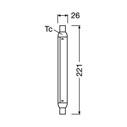 LED fénycső LINE S15s/4W/230V 2700K - Osram