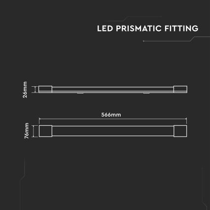 LED Fénycsöves lámpa LED/20W/230V 6500K 60 cm fehér