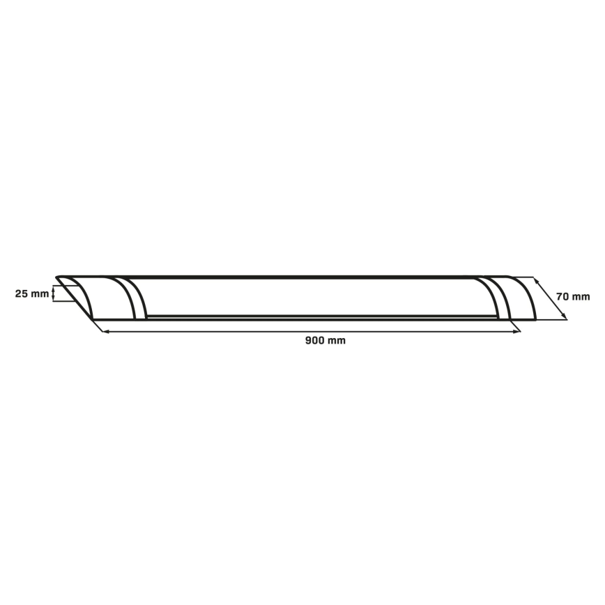 LED fénycsöves lámpatest LED/30W/230V 4000K 90 cm fekete