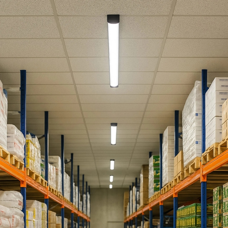 LED fénycsöves lámpatest LED/36W/230V 4000K 120 cm fekete