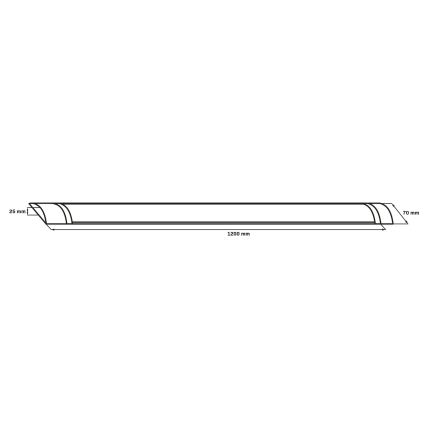 LED fénycsöves lámpatest LED/36W/230V 4000K 120 cm fekete
