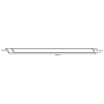 LED fénycsöves lámpatest LED/50W/230V 4000K 150 cm fekete