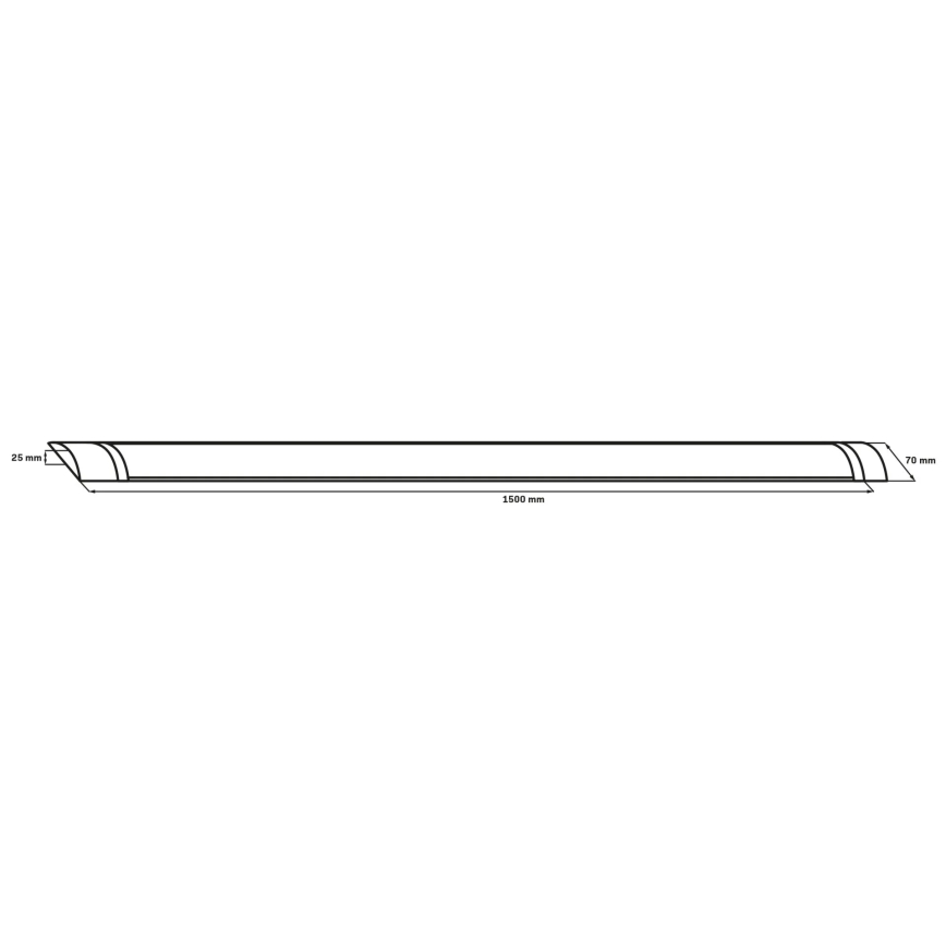 LED fénycsöves lámpatest LED/50W/230V 4000K 150 cm fekete