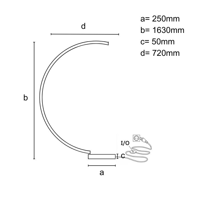 LED fényerőszabályozható állólámpa LED/28W/230V 3000-6500K + távirányító
