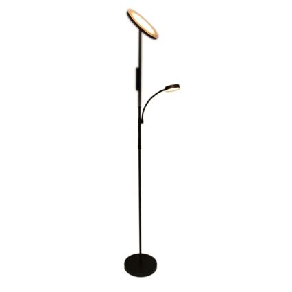 LED dimmelhető állólámpa NORA LED/25W/230V 2200/3000/4000K + LED/5W 3000K fekete + távirányító