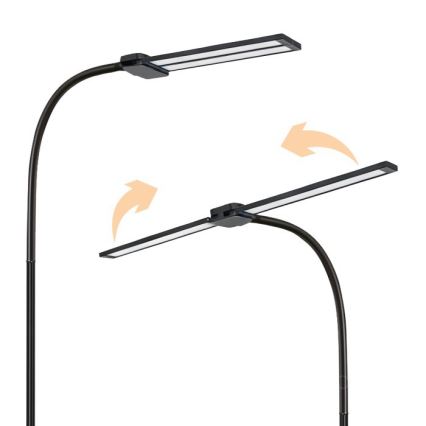 LED fényerőszabályozható állólámpa TEILO LED/14W/230V 3000/4000/6000K fekete