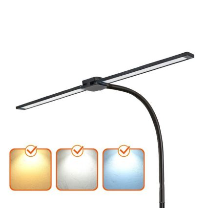 LED fényerőszabályozható állólámpa TEILO LED/14W/230V 3000/4000/6000K fekete