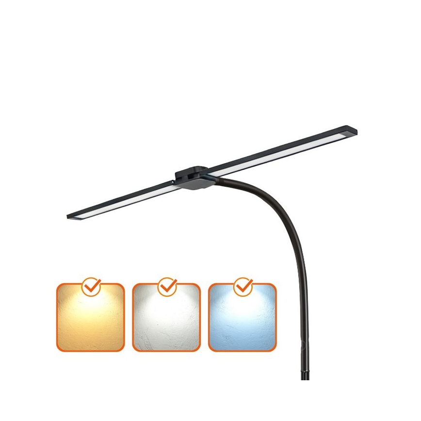 LED fényerőszabályozható állólámpa TEILO LED/14W/230V 3000/4000/6000K fekete