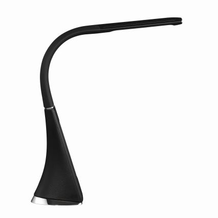 LED fényerőszabályozható érintéses asztali lámpa kijelzővel LED/10W/5V, fekete