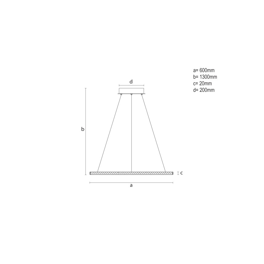 LED dimmelhető kábeles csillár LED/90W/230V 3000-6500K átmérő 60 cm + távirányító
