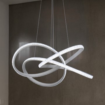 LED fényerőszabályozható csillár zsinóron LED/95W/230V 3000-6500K Ø57 cm + távirányító