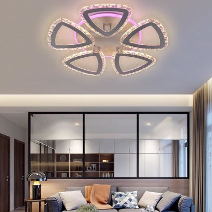 LED fényerőszabályozható felületre szerelhető csillár LED/70W/230V 3000-6500K + távirányító