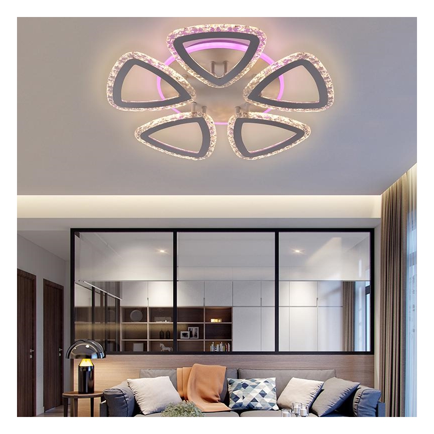 LED fényerőszabályozható felületre szerelhető csillár LED/70W/230V 3000-6500K + távirányító