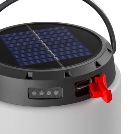 LED fényerőszabályozható, hordozható, napelemes, tölthető lámpa LUMINA TUBO LED/5V 800 mAh