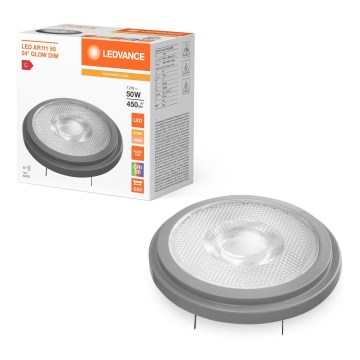 LED fényerőszabályozható izzó AR111 G53/7,2W/12V 1800-2700K 24° CRI 90 - Ledvance