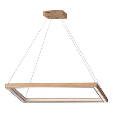 LED fényerőszabályozható kábelen függesztett csillár LEGNO 2xLED/33W/230V tölgy