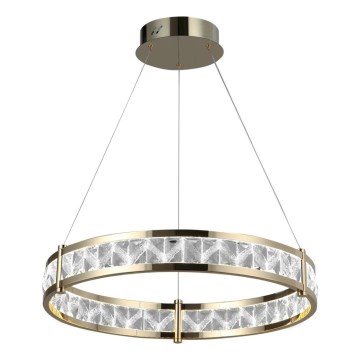 LED fényerőszabályozható kábelen függő kristálycsillár ENRIQUE LED/55W//230V 3000-6000K átm. 80 cm + távirányító