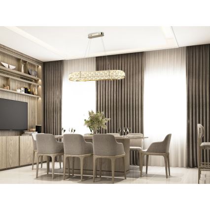 LED dimmelhető kristály csillár kábelen ENRIQUE LED/50W//230V 3000-6000K + távirányító