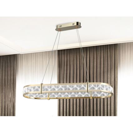 LED dimmelhető kristály csillár kábelen ENRIQUE LED/50W//230V 3000-6000K + távirányító