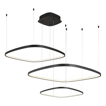 LED Fényerőszabályozható kábeles csillár LORENZO LED/70W/230V 3000/4000/6000K fekete + távirányító