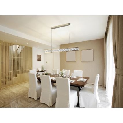 LED dimmelhető kristálycsillár kábelen ENRIQUE LED/20W//230V 3000-6000K + távirányító