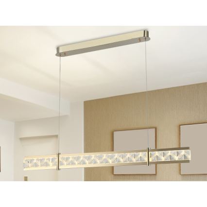 LED dimmelhető kristálycsillár kábelen ENRIQUE LED/20W//230V 3000-6000K + távirányító