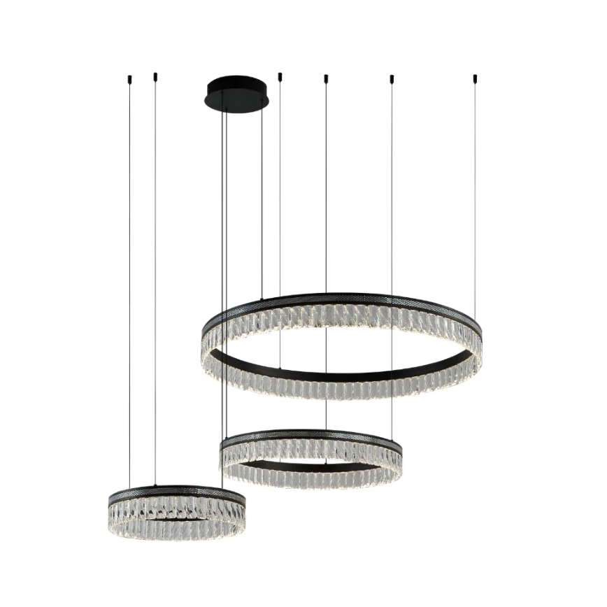 LED Fényerőszabályozható kristálycsillár kábeles felfüggesztéssel THALIA LED/120W/230V 3000-6000K + távirányító