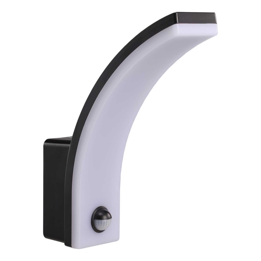 LED fényerőszabályozható kültéri fali lámpa mozgás- és alkonyérzékelővel LED/12/15/20W/230V IP65 fekete