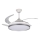 LED Fényerőszabályozható mennyezeti lámpa ventilátorral PLAVE LED/36W/230V 3000-6500K ezüst/fehér + távirányítóval