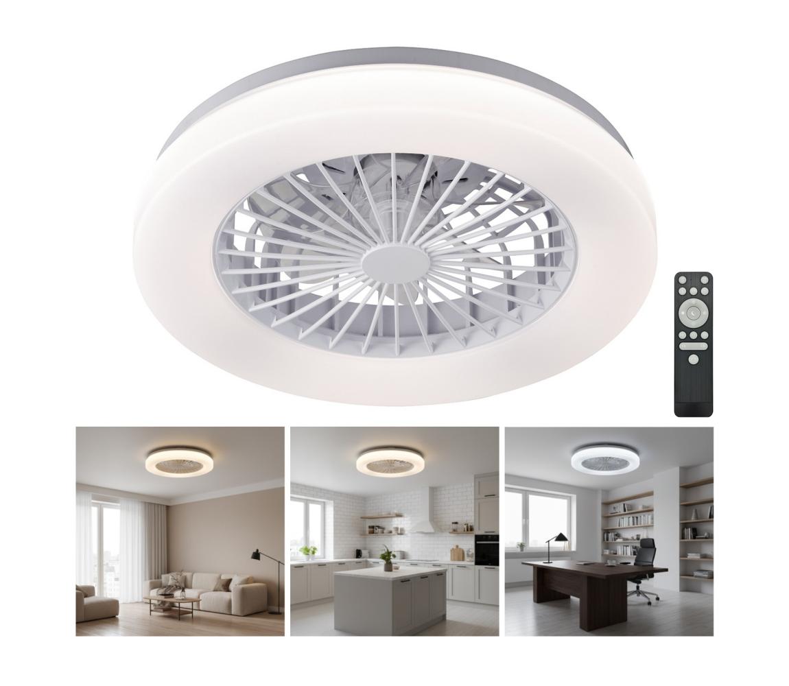 LED fényerőszabályozható mennyezeti lámpa látorral VENTELUX LED/24W/230V ezüstszínű + távirányító 004592