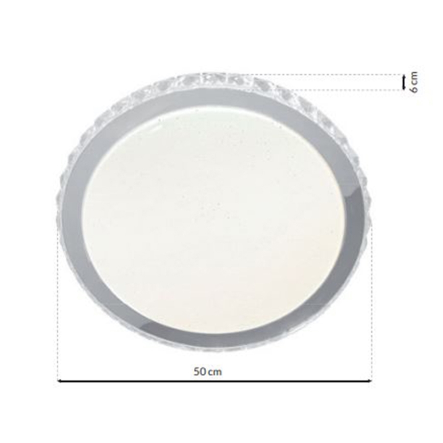 LED fényerőszabályozható mennyezeti lámpatest LAYLA távirányítóval LED/66W/230V