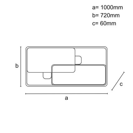 LED fényerőszabályozható mennyezeti lámpatest LED/280W/230V 3000-6500K + távirányító