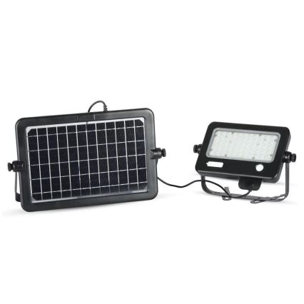 LED Fényerőszabályozható napelemes reflektor érzékelővel LED/10W/3,7V 4000K IP65 7200 mAh + USB-csatlakozó
