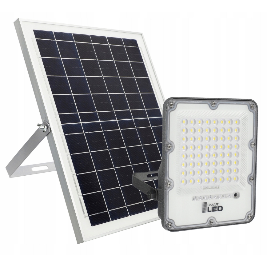 Dimmelhető napelemes LED reflektor LED/100W/3,2V 5000K 10500 mAh IP65 fekete + távirányító