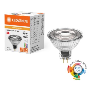 LED Fényerőszabályozható reflektoros izzó MR16 GU5,3/5,3W/12V 4000K 36° CRI 97 - Ledvance
