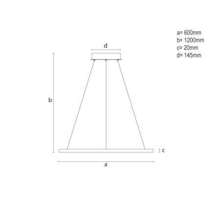 LED fényerőszabályozható kábeles csillár LED/32W/230V 3000-6500K Ø 60 cm + távirányító