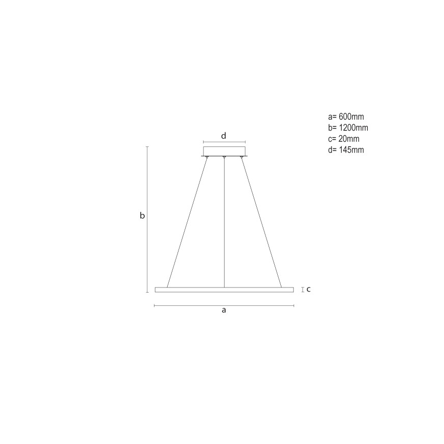 LED fényerőszabályozható kábeles csillár LED/32W/230V 3000-6500K Ø 60 cm + távirányító