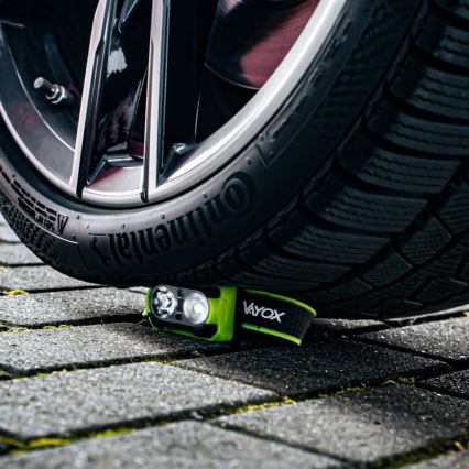 Fényerőszabályozható, újratölthető LED fejlámpa érzékelővel és piros fénnyel LED/10W/5V/3xAAA IP44 600 lm 1200 mAh