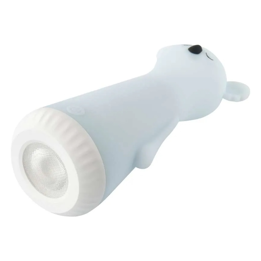 LED fényerőszabályozható, újratölthető gyerek zseblámpa éjszakai fénnyel 2 az 1-ben LED/3,7V 1200 mAh