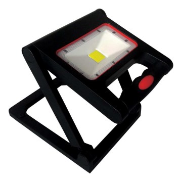 LED fényerőszabályozható újratölthető reflektor LED/10W/3,7V 4000 mAh IP54 fekete