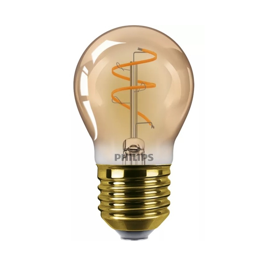 LED fényerőszabályozható VINTAGE Philips P45 izzó E27/3,1W/230V 2200K CRI 90