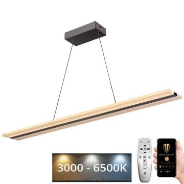 LED Fényerőszabályzós csillár kábelen LED/40W/230V 3000-6500K króm + távirányító
