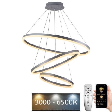 LED Fényerőszabályzós csillár kábellel LED/125W/230V 3000-6500K átm. 80 cm + távirányító