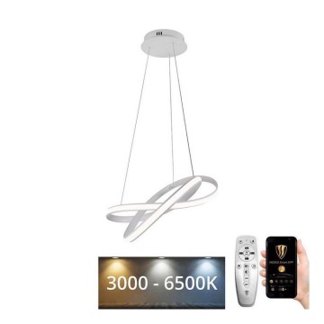 LED Fényerőszabályzós csillár kábellel LED/70W/230V 3000-6500K átm. 55 cm fehér + távirányító