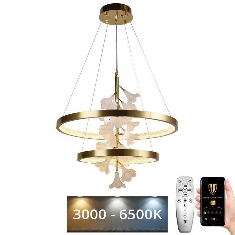 LED Fényerőszabályzós csillár kábellel LED/70W/230V 3000-6500K + távirányító